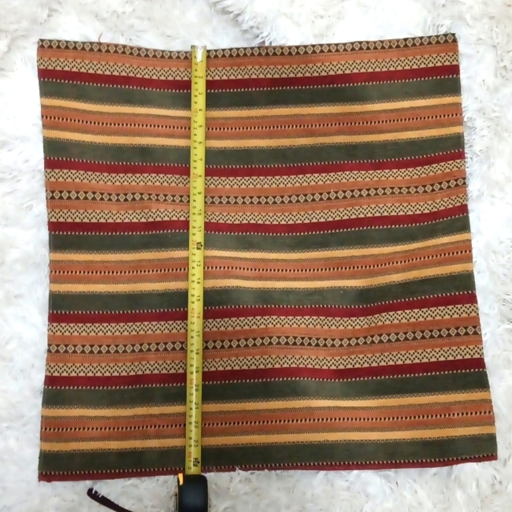 Peacock Collection Parquet  Stripe Teal Remnant Fabric